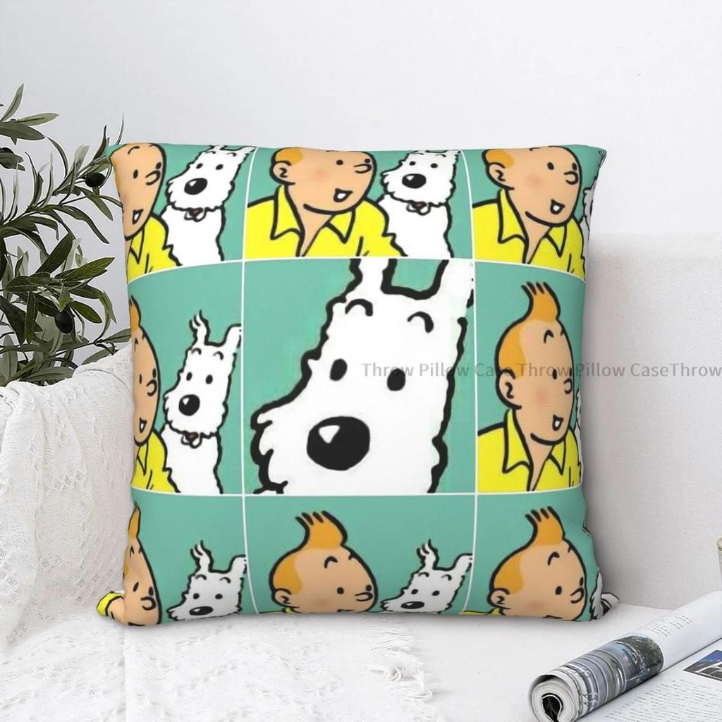 Подушка Dog Cojines Throw Чехол Adventures of TinT Подушка Home Sofa Chair Print Декоративная Coussin