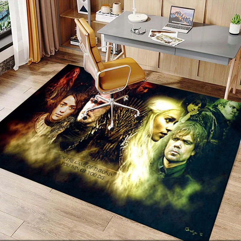 Game of Thrones Poster Print Wall Art Decor Office Mat Home Decor Office Desk Chair Rugs Chair Carpet for office Chair Mat Gift For Hallowee