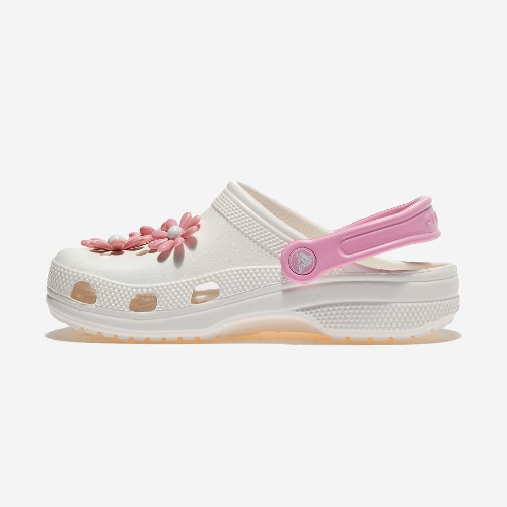 Crocs Классические башмаки Daisy Flower Crs208921 Белый Многоцветный