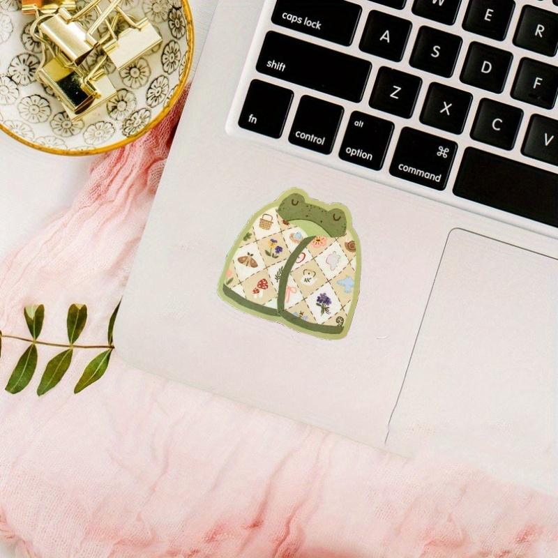 Наклейка «Лягушка» для одеяла, штампованный винил, симпатичная канцелярская принадлежность Cottagecore, водонепроницаемая и устойчивая к погодным условиям, можно мыть в посудомоечной машине