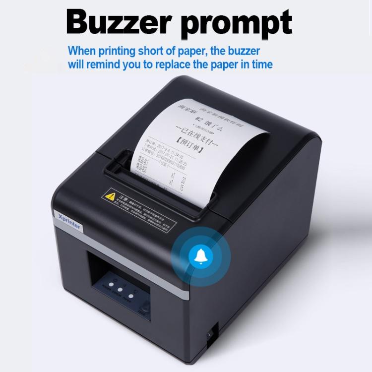 Xprinter N160II USB+WIFI Интерфейс 80мм 160мм/с Автоматический Термопринтер Чеков, UK Plug