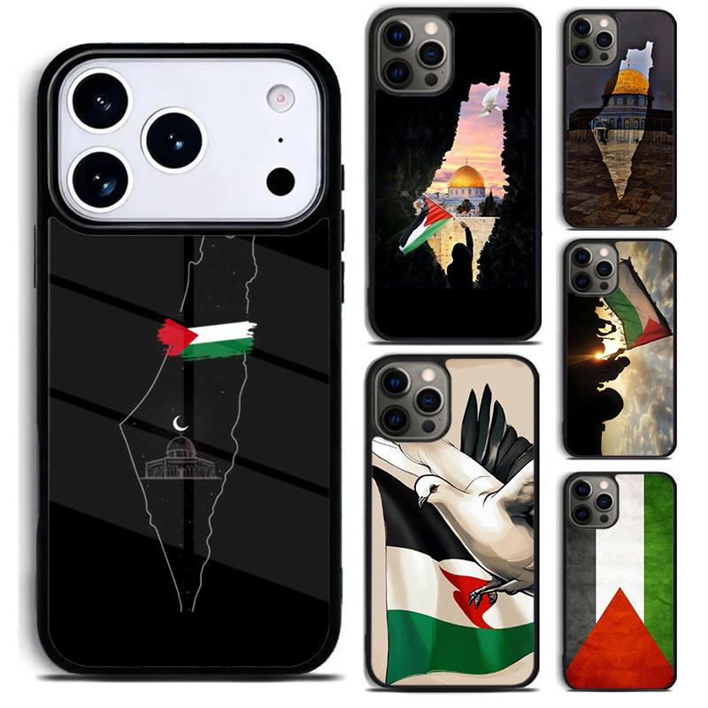 Чехол для телефона 'Флаг Палестины Свобода' мягкий для iPhone 17 16 15 Pro Max Air 14 13 12 11 Plus Ударопрочный Чехол Capa