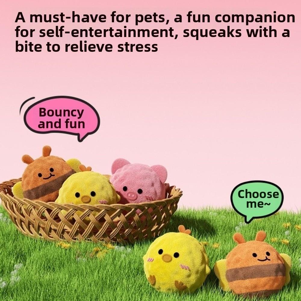 Animal Shape Dog Chew Toy Cartoon Prick Ball Toy Cute Pet Sound Toy Relieve Boredom