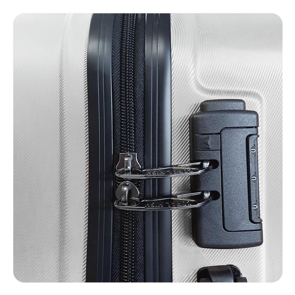 coral high Набор чемоданов из 3 предметов ABS, серебристый 16430