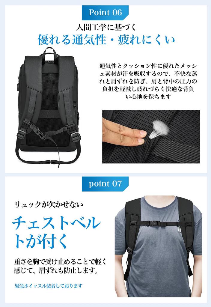 Рюкзак Водонепроницаемый Водонепроницаемый Молния Легкий Бизнес Рюкзак ПК Рюкзак Большой Вместимости 16 Дюймов С USB-портом Для Зарядки