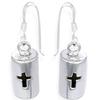 [E5371] - Серебряные серьги «Крест»