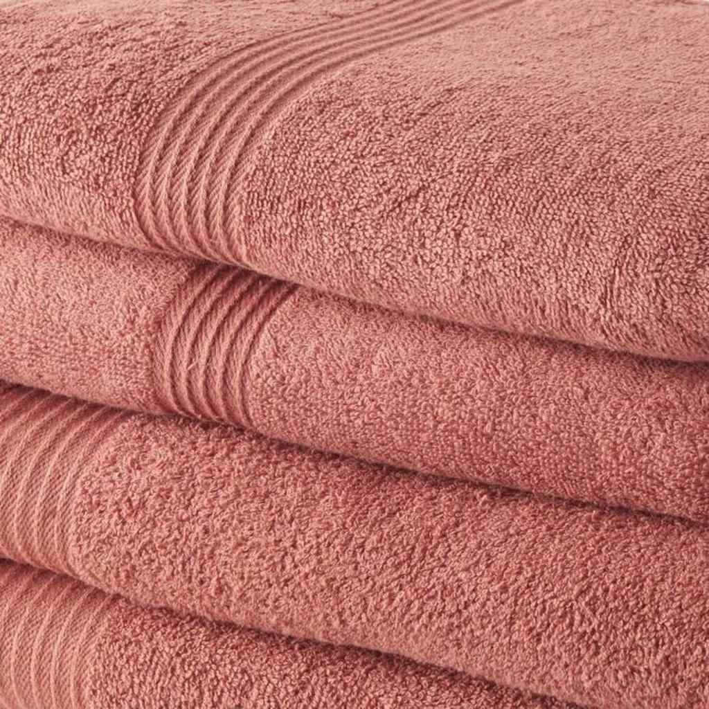 Today Set of 2 Bath Towels 50x100 cm + 2 Bath Sheets 70x130 cm 100% Cotton Terracotta