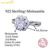 Sace Gems Кольцо с муассанитом 1-2 карата, сертифицированное GRA D Color, серебро 925 пробы, покрытое белым золотом 18 карат, для женщин, ювелирные украшения