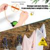 10M Portable Retractable Clothesline with Buckles Clips Heavy Duty Retracting Laundry Rope Bathroom Laundry Room Camping Travel Clothes Drying Line