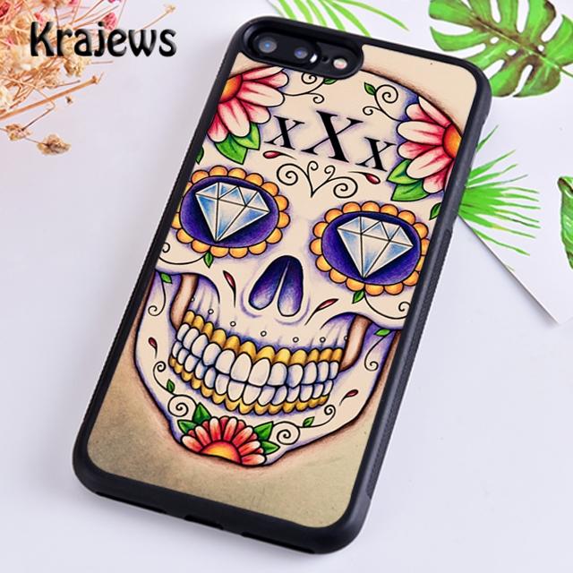 Krajews Skull with dimand eyes Phone Case Cover For iPhone 17 Air 16 15 14 plus 12 13 pro max coque Fundas