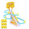 Игрушка-утка, поднимающаяся по лестнице, электрическая музыкальная горка с мигающими светодиодными огнями, развивающая STEM-игрушка для детей