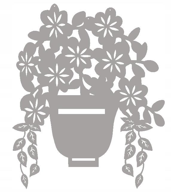 2. Flowerpot pendant, flowers, openwork decoration, COLORS