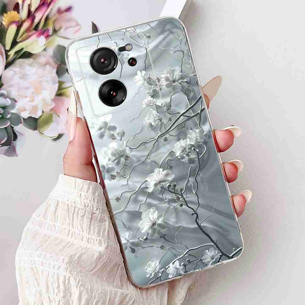 Для Xiaomi Mi 13T 5G 6.67" Чехол Мультяшный Медведь Мягкий Силикон ТПУ Чехол Для Xiaomi Mi13T 5G 2306EPN60G 6.67" Цветы Радужные Оболочка