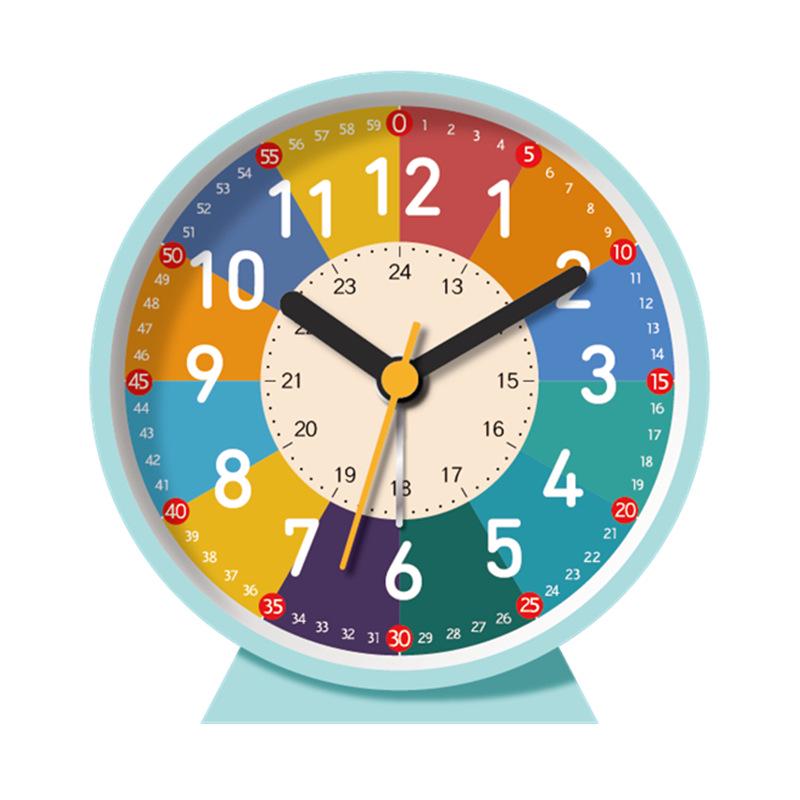 Бесшумный детский будильник с ночником - Мультяшный дизайн для спален и общежитий