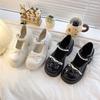 French Small Fragrant Muffin Mary Jane Single Shoes Women's Autumn New High Heels with Skirt Pearl Jk Small Leather Shoes