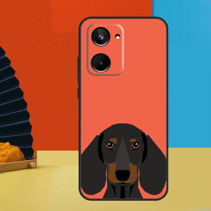 Мультяшная такса Сосисочная собака Для Realme C75 C71 C55 C53 C67 C61 C33 C63 C51 10 11 12 13 14 Pro Plus C65 GT7 15 Pro Чехол