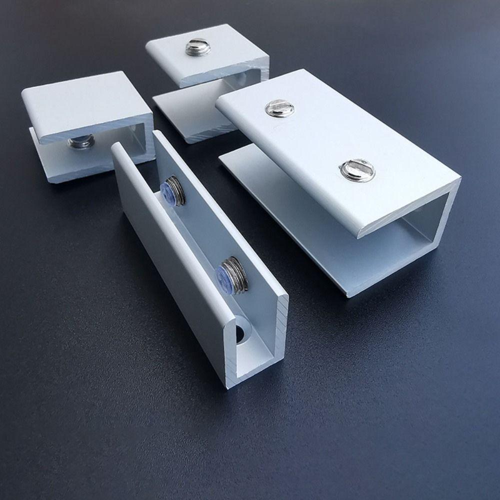 Aluminium Alloy Glass Clamp Suitable for 3-12mm Glass Resistant To Rust Wine Cabinet Divider Bracket Strong Bearing Capacity