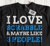 Унисекс Забавная футболка Scrabble Подарки на вечер семейных настольных игр