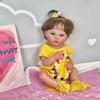 Lifelike 48cm Reborn Baby Doll Girl Meadow Full Body Vinyl Real Looking Newborn Doll Soft Touch 3D Painted Skin with Visible Veins Art Dolls Kid's Toy