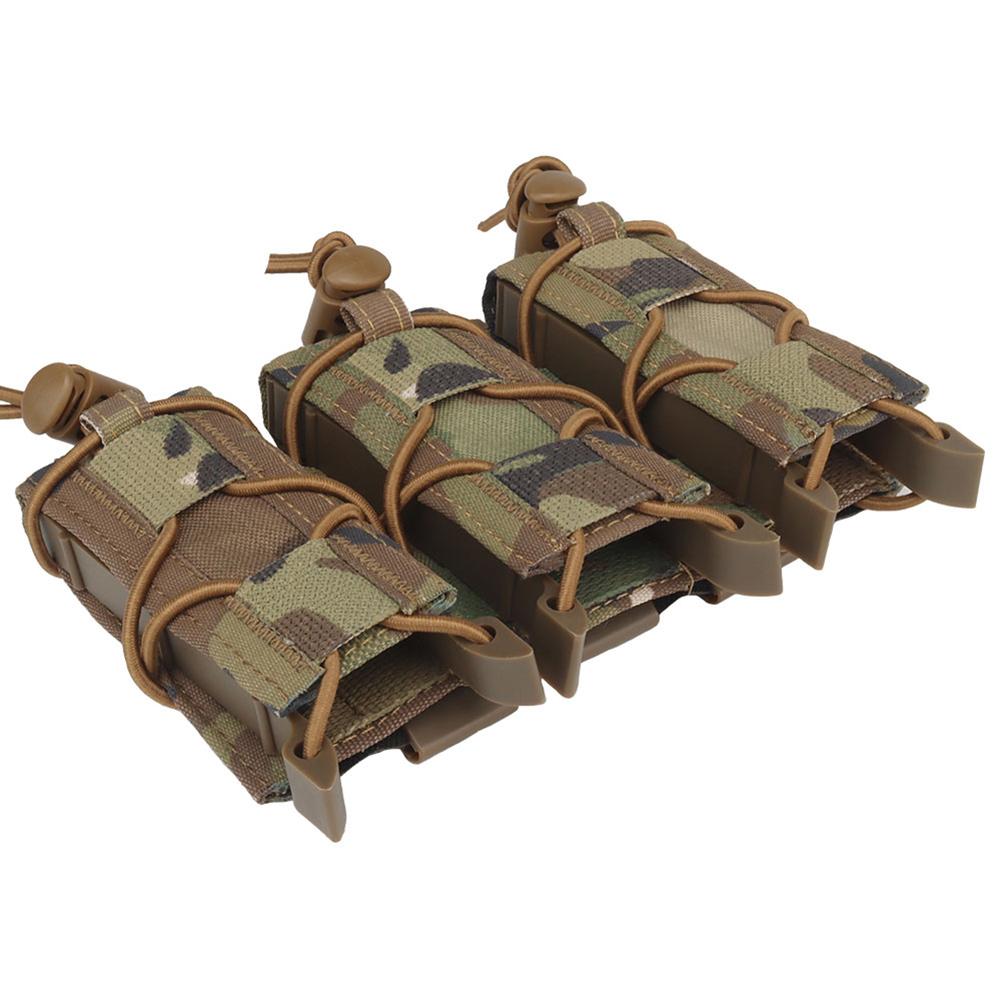 Прочный тройной 9-миллиметровый чехол для журналов Molle с открытым верхом, эластичный регулируемый держатель для магазинов