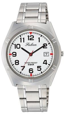 Мужские часы Citizen Analog Date Metal White Q&Q, Водонепроницаемые, Отображение, Ремешок, D024-204,