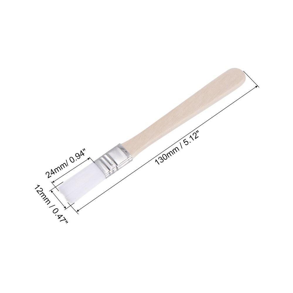 1/12Pcs 0.5 Inch Paint Brush Nylon Wood Handle Cabinets Bent Head Wall