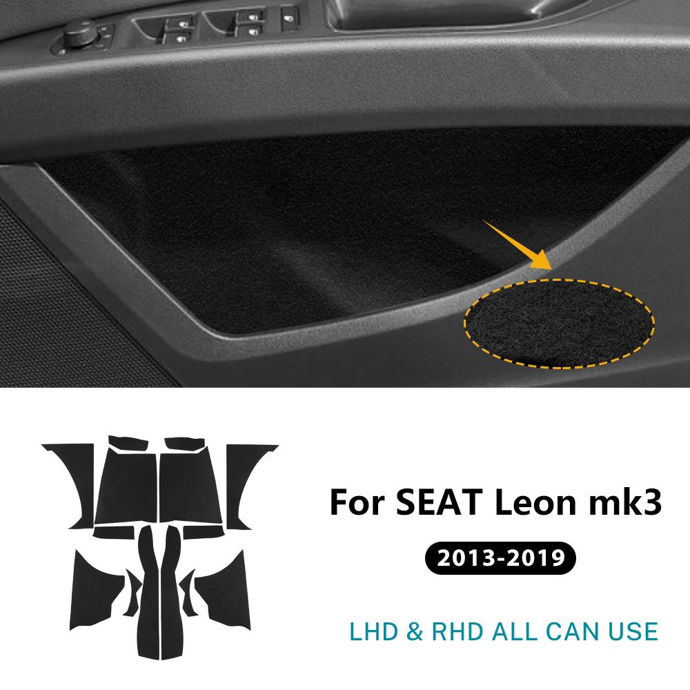 Suede Interior Stickers for Car Door Panel Map Pocket Armrest Glove Box Center Console Trim for Seat Leon Hyundai Tucson Kia Sportage