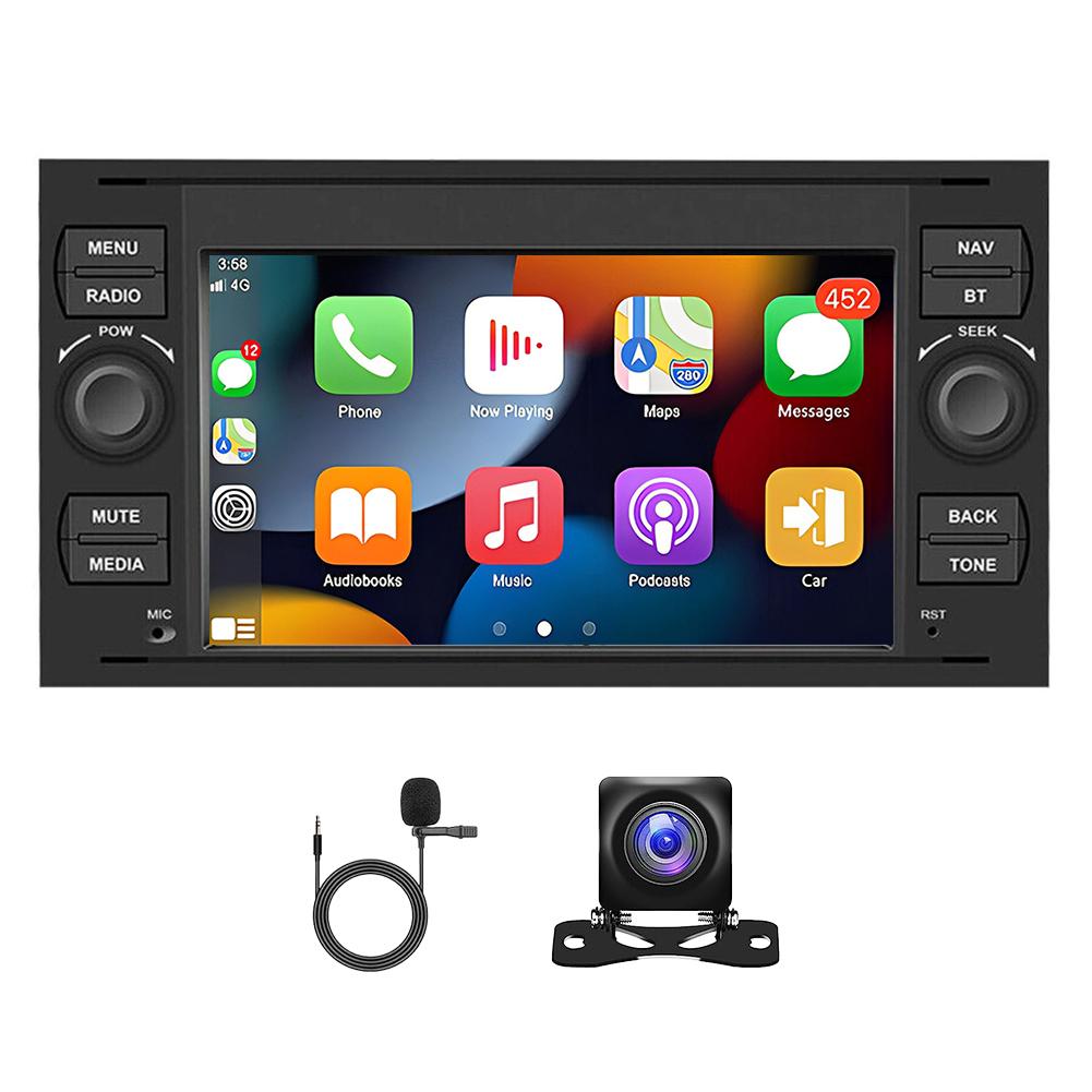 Android 13 Car Navigation 7-inch Built-in Carplay + Android Auto/4 + 64G + AHD Camera + Microphone for Ford Transit Universal Models