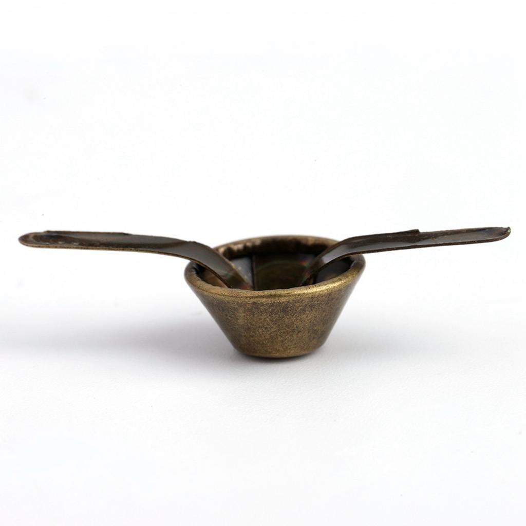 50Pcs Purse Handbag Cone Feet Nailhead Stud Spike Leather Craft Supplies (Brass 10mm)