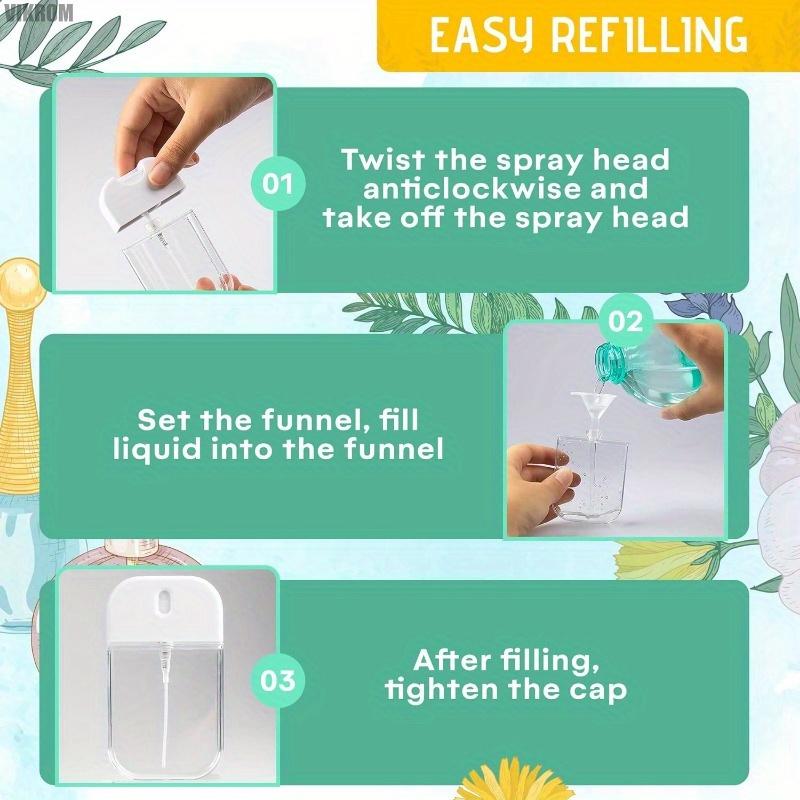 1 шт. Новые 45 мл Портативные Многоразовые Бутылочки для Дезинфектора для Рук с Алкоголем Мини Картридж Спрей Бутылочка Дорожная Суб-розлив Косметика Нажим