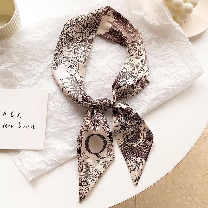 Ретро-ленты для волос с буквами, французская элегантная длинная повязка на голову, сумка, ремешок, аксессуары, красивая повязка для волос с бантом для девочек, женский шарф