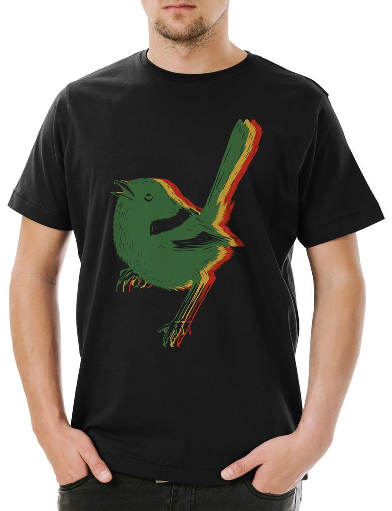Reggae Bird Herren T-Shirt Mens Womens Tees Top Rastafari Jah Irie Zion Reggae Babylon Haile Selassie