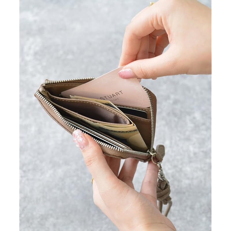 [Альто Роуз] бежевый мини-кошелек женский маленький кошелек компактный кошелек кошелек L-образная молния Тонкий легкий милый Меньший маленький малый размер маленький кошелек