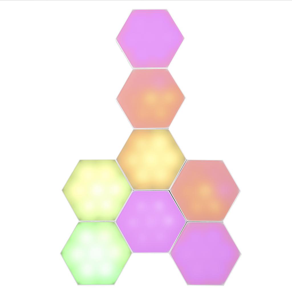 10PCS BT Connected RGB Hexagon Light Ambient Lamp Wall Decorative Lighting with Controller