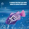 Magic Water Activated Glowing Swimming Fish Waterproof Interactive Robot Fish with Electric Movement Neon Deep-Sea Disco Bath Toy
