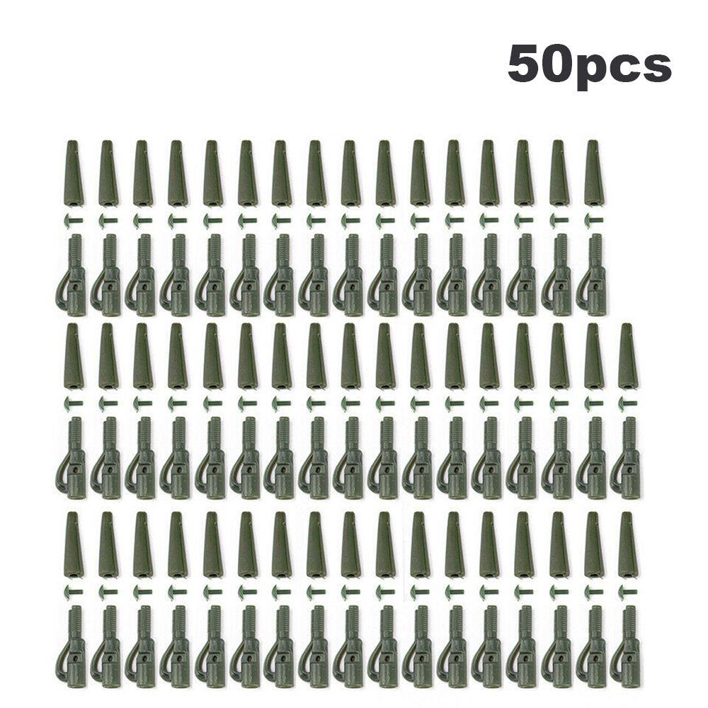 Safety Tubes 50pcs Fishing Terminal Fishing Tackle Lead Clips Tail Rubbers