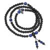 Koai Vajra 108-Bead Lapis Lazuli and Matte Onyx Power Stone NecklaceBracelet for Men and Women