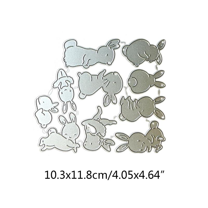 Пасхальный металлический кролик, трафарет для резки карт, скрапбукинг, поделки, сделай сам, штампы, пасхальное украшение