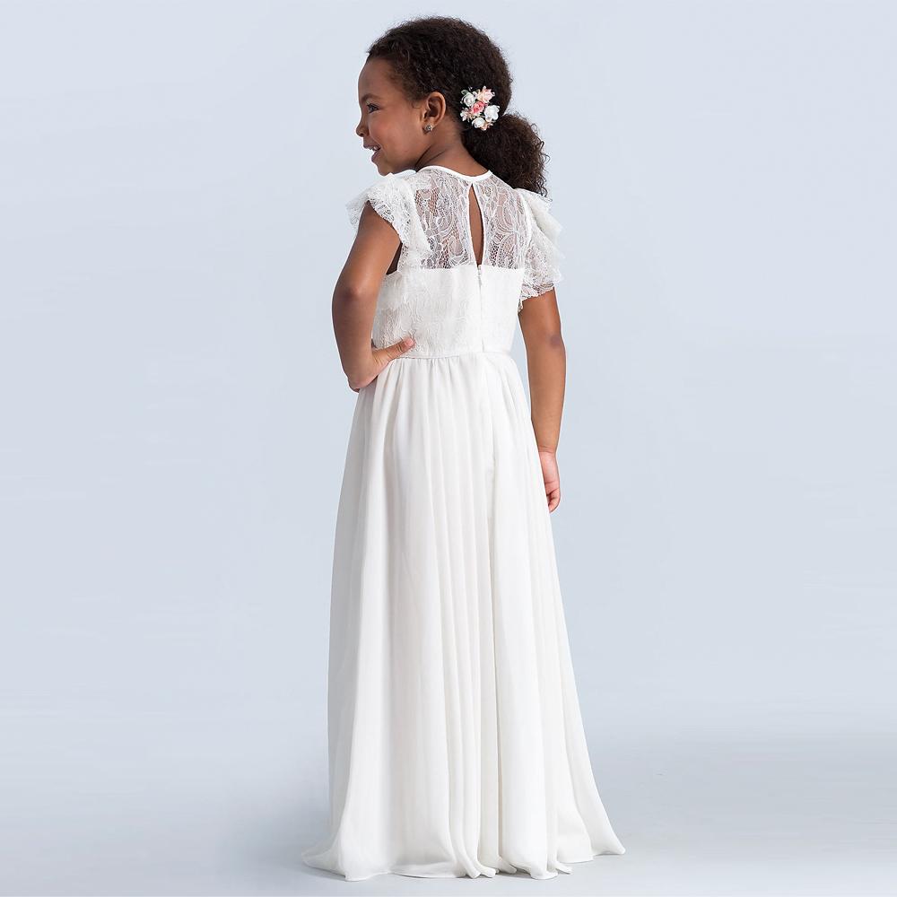 YUBAOBEI Высококачественное хлопковое платье принцессы для девочек, летняя детская свадебная одежда, белое шифоновое пляжное платье для девочек