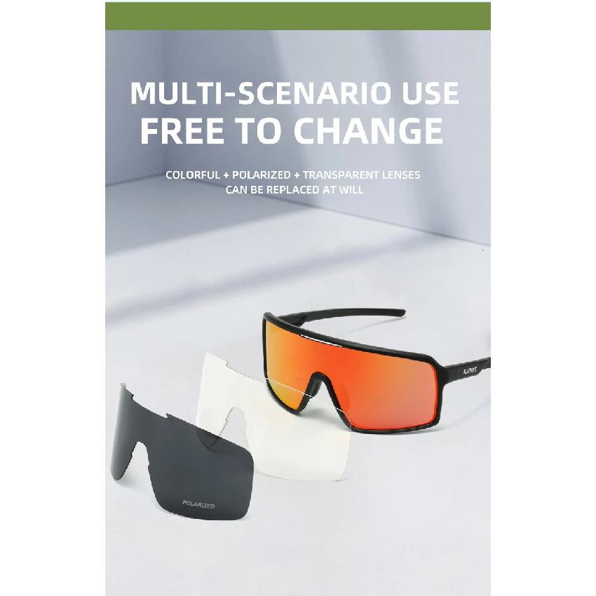 KAROS Polarized Outdoor Sports UV400 Goggles - Windproof Sunglasses for Cycling/Skiing/Driving