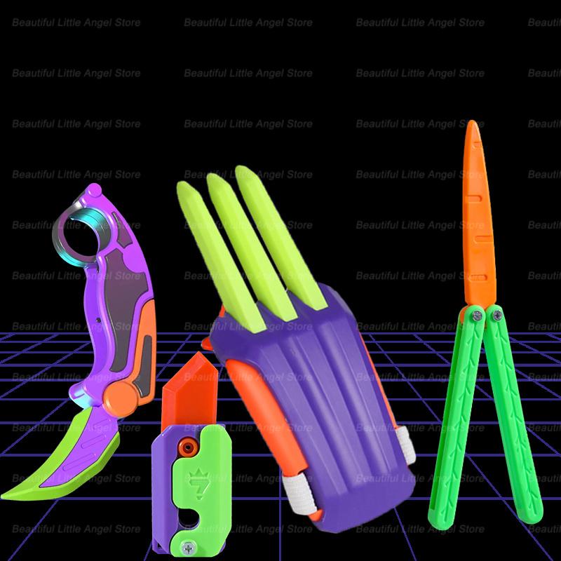 Новые 3D Игрушки-фиджеты «Морковь-гравитационный коготь», Декомпрессионная игрушка-пуш-карта, Антистресс, Милый нож-репка, Снятие стресса, Крутые игрушки для мальчиков, Подарок