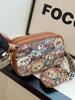 Katie Bear Retro Jacquard Crossbody Bag - Cute Cartoon Fashion for Women
