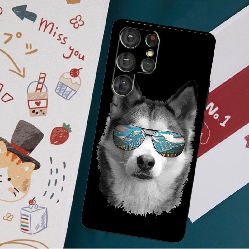 Alaskan Husky Dog Cute Puppy Case For Samsung Galaxy S23 S22 S21 Ultra S20 FE Note 20 Ultra S8 S9 S10 Note 10 Plus Cover