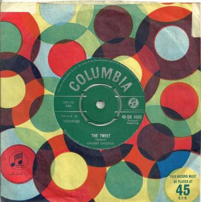7-дюймовая пластинка CHUBBY CHECKER - The Twist 45DB4503 Columbia 1960 UK Рок Б/У