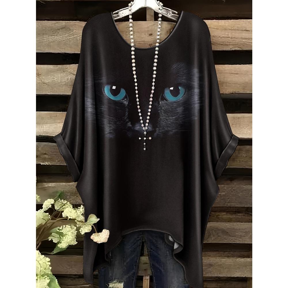 Женская футболка в готическом стиле, богемная, с принтом черепа, свободного кроя, с неровным подолом, с круглым вырезом, с короткими рукавами, оверсайз, летняя одежда