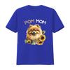 Cute Pom Mom Pomeranian Sunflower Print Casual Dog Lover T Shirt vintage Washed Top For Everyday Wear Slightly streetwear
