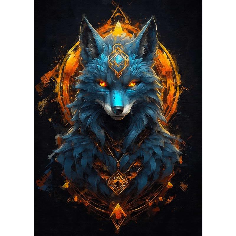 Vintage Wild Animal Belief Wolf Bear Fox Landscape Dark Gothic Art Poster Canvas Painting Wall Art Print Picture Room Home Decor