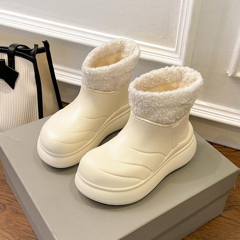 Женские зимние теплые водонепроницаемые ботинки большого размера на мягкой подошве с мехом, нескользящие ботильоны, водонепроницаемые хлопковые ботинки для активного отдыха
