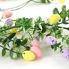 Easter Egg Garland 2 Pieces Artificial Spring Easter Egg Garland Decorations Holiday Ornament For Home Indoor Party Wall