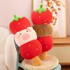 Cute Tanghulu Strawberry Capybara Plush Toy Cartoon Pig Kids Birthday Gift